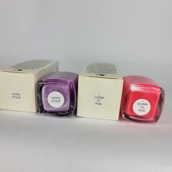 LOT of 2 NEW Serum No 5 Nail Polish "Ultra Violet" & "I Gleam in Pink" GLOW NEON - Picture 9 of 10